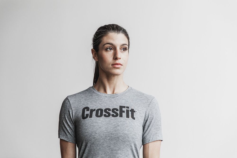 T-Shirts NOBULL Femme Grise - NOBULL Crossfit®,France (1486-KIBZQ)